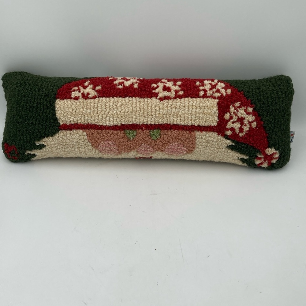 Chandler Four Corners Lumbar Pillow - Peeking Santa
